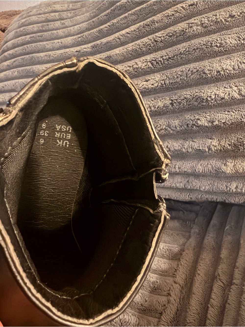 Black Croc-Embossed Mixed Texture Ankle Boots - Picture 5 of 6